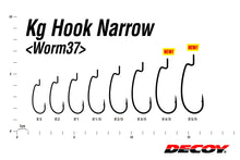 Load image into Gallery viewer, KATSUICHI DECOY WORM37 Kg Hook Narrow, Offset Single Hook