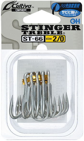 OWNER C'ultiva STINGER TREBLE ST-66, for Treble Hook #Size Variation