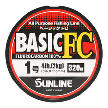 Load image into Gallery viewer, SUNLINE BASIC FC Fluoro Cabon 320ｍ for All Purpose Fishing Line -Max lb variation-