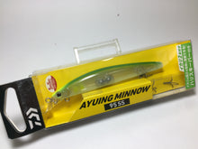 Load image into Gallery viewer, 70339) DAIWA AYUING MINNOW 95SS #Clear Lime Glow Ayu, for sweetfish Fishing lure