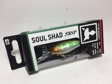 Load image into Gallery viewer, 70514) JACKALL SOUL SHAD 58SP #POL Chart Back Blue Gill