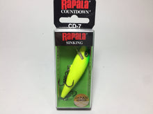 Load image into Gallery viewer, 47550) Rapala COUNT DOWN CD-7 JAPAN SPECAL #MTC Matte Chartreuse