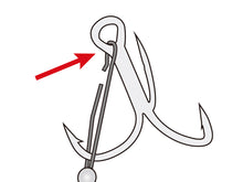 Load image into Gallery viewer, 70645) Gamakatsu ONE TOUCH BLADE for Treble Hook, Willow Blade, M size #Silver