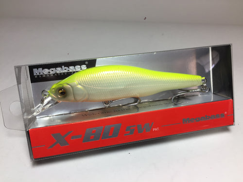 21426) Megabass X-80SW Seabass Minnow #17 PM Hot Shad