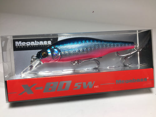 21421) Megabass X-80SW Seabass Minnow #08 GG Blue Pink