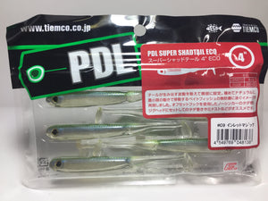 8005) TIEMCO PDL SUPER SHAD TAIL ECO 4inch #Color Variation