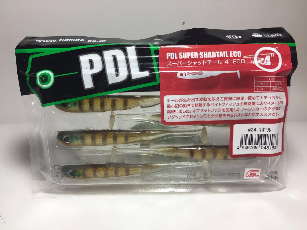 8005) TIEMCO PDL SUPER SHAD TAIL ECO 4inch #Color Variation