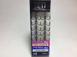 DUO Intarnational DUO ORIGINAL Saltwater Triple Hook #4 14pcs, Made in Japan