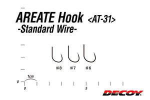 KATSUICHI DECOY AT-31 AREATE Hook Standard Wire, Area Trout Single Barbless Hook