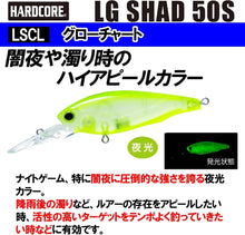 Load image into Gallery viewer, 11886) DUEL HARDCORE LG SHAD 50S #10 Glow Chart
