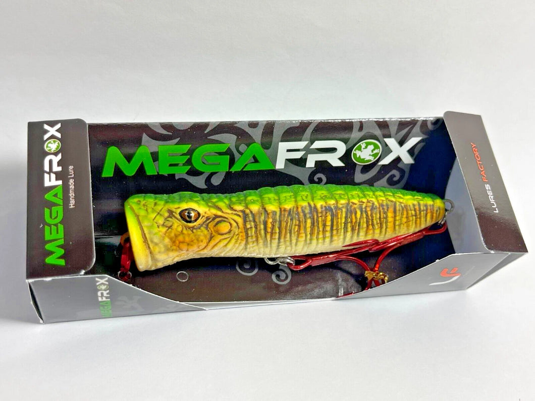 11571) LURES FACTORY Caiman Popper #04 Green Lizard