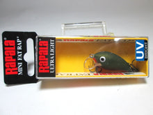 Load image into Gallery viewer, 24103) Rapala MINI FAT RAP MFR-3 #GAU Green Army UV