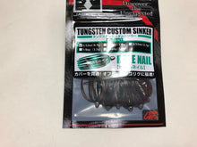 Load image into Gallery viewer, 31892) JACKALL TUNGSTEN CUSTOM SINKER HOLE NAIL 1/32oz #BlackBrown stripe
