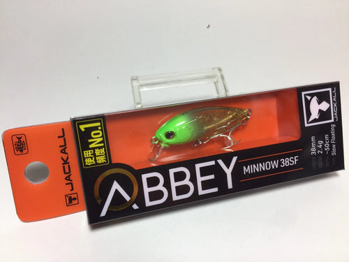 33564) JACKALLABBEY MINNOW 38SF #Green / Weed