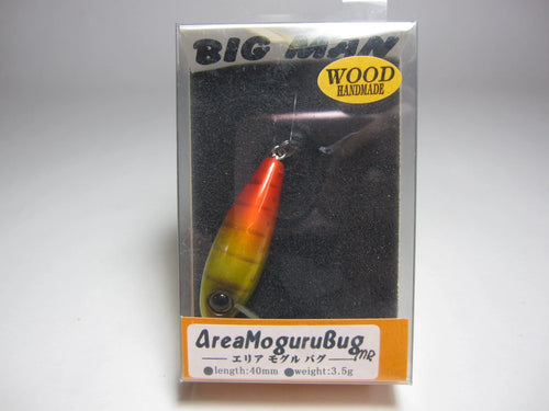 30470) BIG MAN Area Moguru Bug MR, Wood Handmade #Gold Red