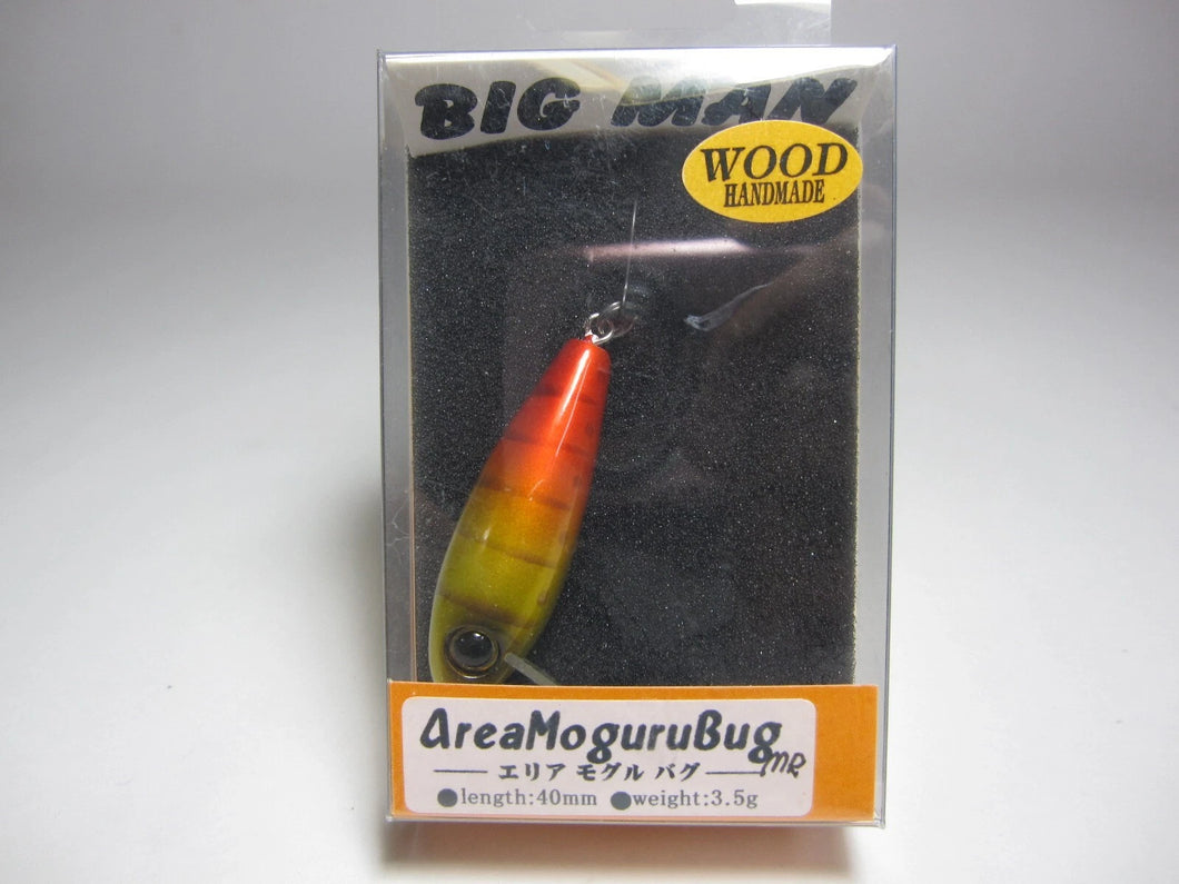 30470) BIG MAN Area Moguru Bug MR, Wood Handmade #Gold Red