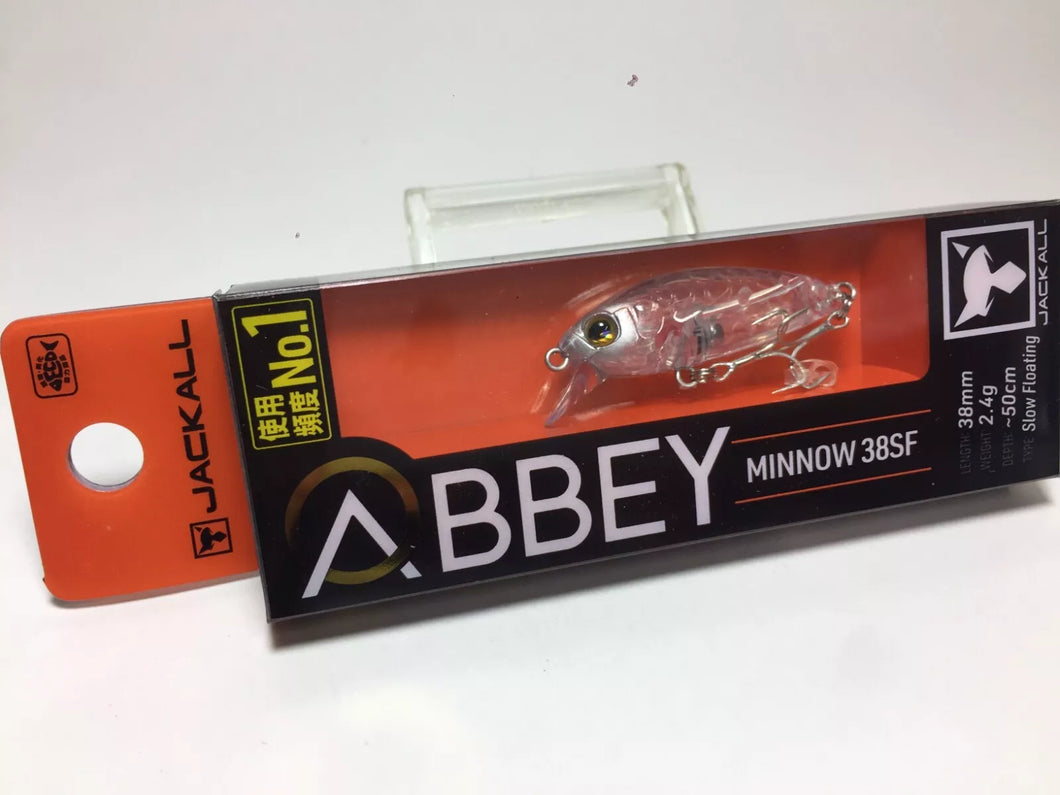 33565) JACKALLABBEY MINNOW 38SF #Plankton Clear