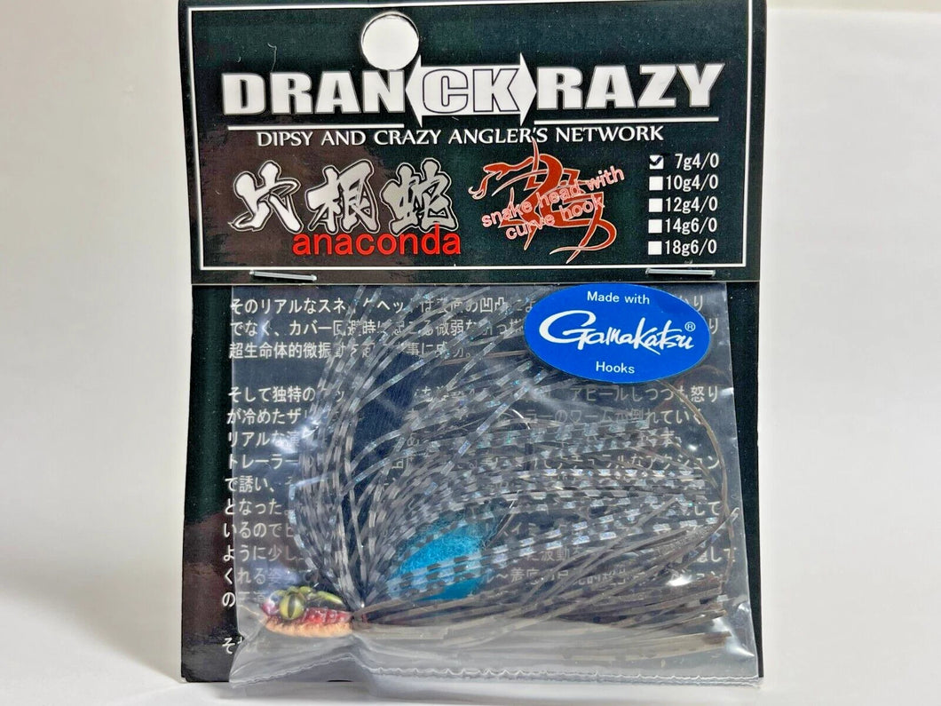 11619) DRANCKRAZY Anaconda Rubber Jig 7g #4/0 #Aodaisyo