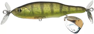 20028) NISHINE LURE WORKS ABINO 110F #3 Yellow Perch
