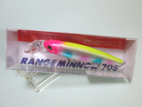 20189) Bassday RANGE MINNOW 70S #RD-522 Pink Head Candy