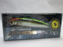 Load image into Gallery viewer, 26694) IMAKATSU ALIVE SCREW MINNOW SINKING #127 Hiviz' Alumina Ayu