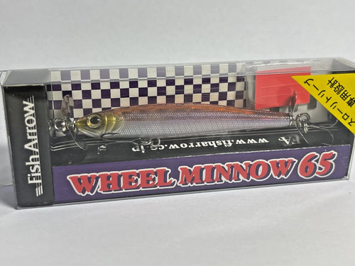 11249) Fish Arrow WHEEL MINNOW 65 Slow Sinking Prop Bait #01 Ghost Wakasagi