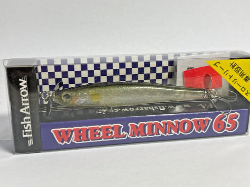 11251) Fish Arrow WHEEL MINNOW 65 Slow Sinking Prop Bait #05 Ghost Ko-ayu