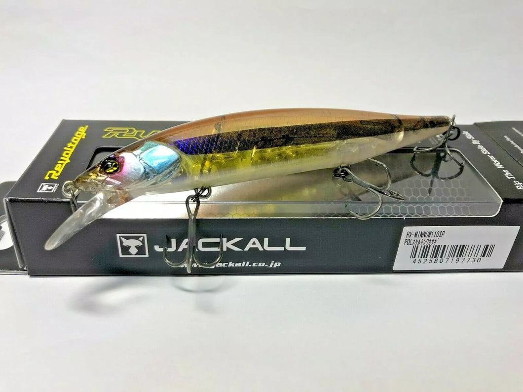 56890) Jackall RV MINNOW 110SP Jerkbait #POL Skeleton Wakasagi