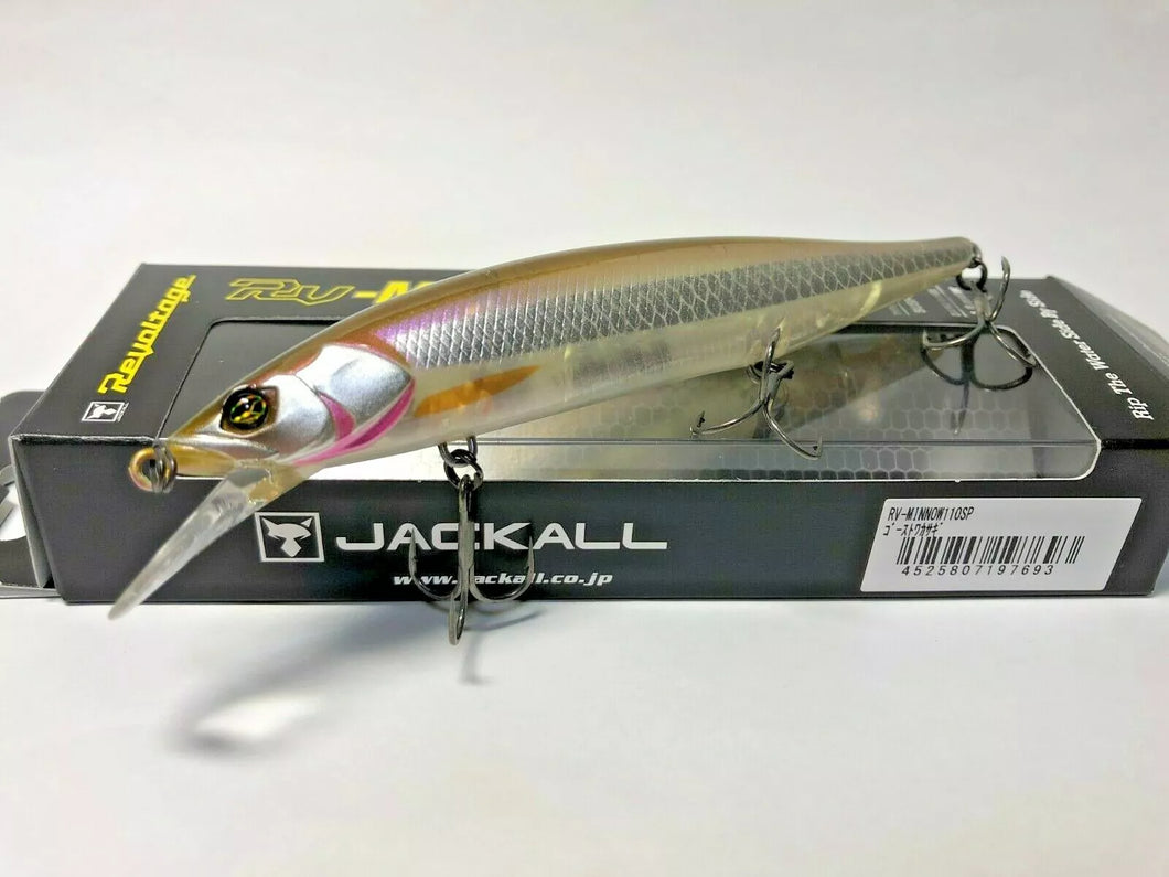 56888) Jackall RV MINNOW 110SP Jerkbait #Ghost Wakasagi