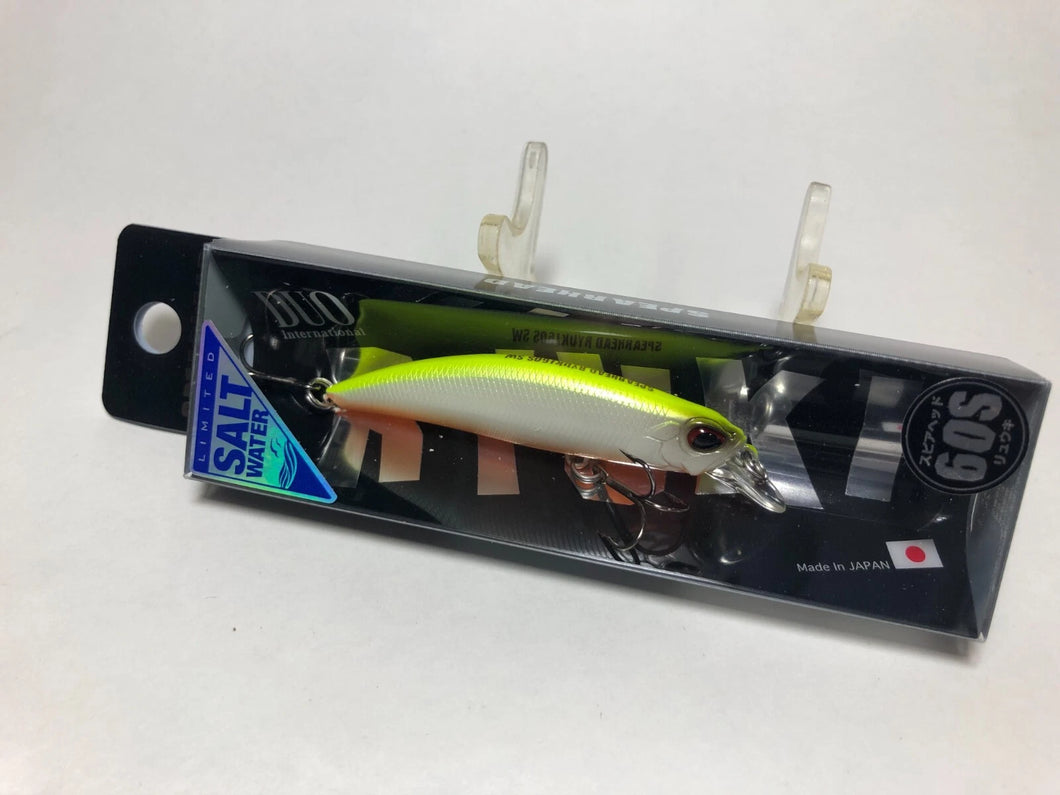 31320) DUO SPEARHEAD RYUKI 60S Salt Water LTD #Pearl Chart OB2