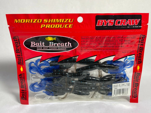 59627) Bait Breath BYS CRAW 3.5' Two Tone #B39 Black Blue Blue