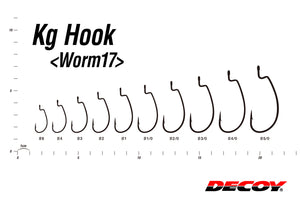 KATSUICHI DECOY WORM17 Kg Hook, Offset Single Hook
