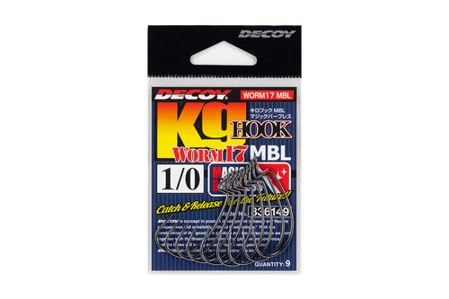 KATSUICHI DECOY WORM17 Kg Hook MBL Magic Barbless, Offset Single Hook