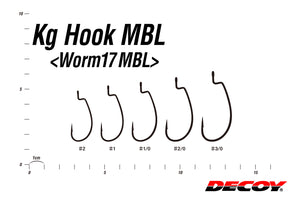 KATSUICHI DECOY WORM17 Kg Hook MBL Magic Barbless, Offset Single Hook