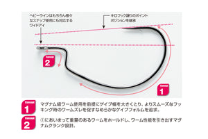 KATSUICHI DECOY WORM26 Kg Hook MAGNUM, Offset Single Hook