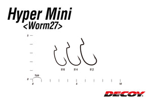 KATSUICHI DECOY WORM27 Hyper Mini, Offset Single Hook