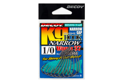 KATSUICHI DECOY WORM37 Kg Hook Narrow, Offset Single Hook