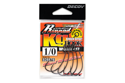KATSUICHI DECOY TUNED+ WORM417 Ringed Kg Hook, Offset Single Hook